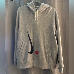 NIKE × PLAY COMME des GARCONS Pullover hoodie Size: XL Gray Men AE-T404